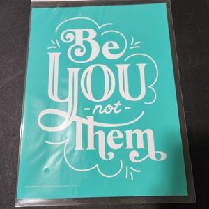 Chalk Couture Transfer, Be You Not Them, 8.5"x11" NWT